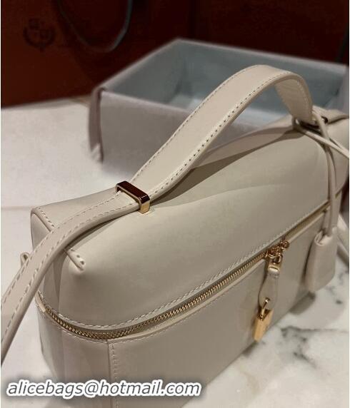 New Fashion Loro Piana Extra Bag in Smooth Leather 1010 White 2023