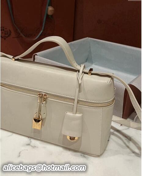 New Fashion Loro Piana Extra Bag in Smooth Leather 1010 White 2023