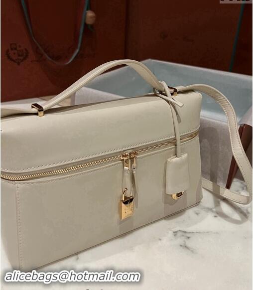 New Fashion Loro Piana Extra Bag in Smooth Leather 1010 White 2023