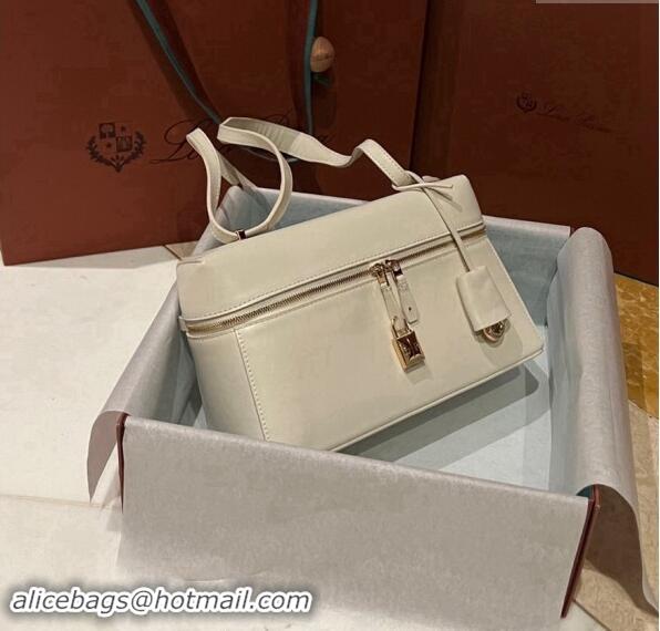 New Fashion Loro Piana Extra Bag in Smooth Leather 1010 White 2023