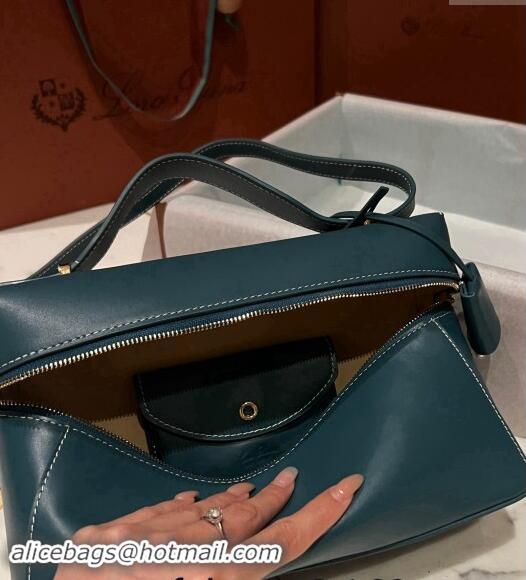 Super Quality Loro Piana Extra Bag in Smooth Leather 1010 Teal Green 2023