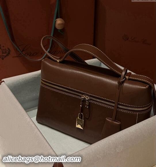 Shop Grade Loro Piana Extra Bag in Smooth Leather 1010 Deep Brown 2023