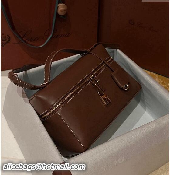 Shop Grade Loro Piana Extra Bag in Smooth Leather 1010 Deep Brown 2023