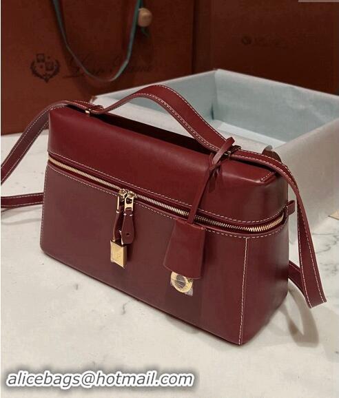 Shop Grade Loro Piana Extra Bag in Smooth Leather 1010 Burgundy 2023