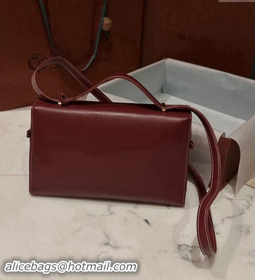 Shop Grade Loro Piana Extra Bag in Smooth Leather 1010 Burgundy 2023