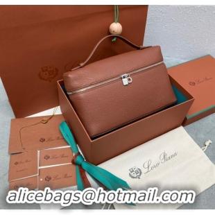 Affordable Price Loro Piana Extra Pocket Pouch L27 in Calfskin 1527 Burnt Brown 2023