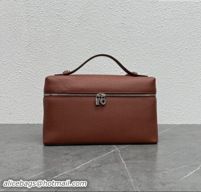 Affordable Price Loro Piana Extra Pocket Pouch L27 in Calfskin 1527 Burnt Brown 2023