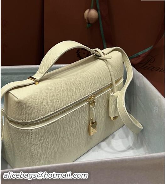 Reasonable Price Loro Piana Extra Bag L27 in Palm-Grained Leather 6003 White 2023