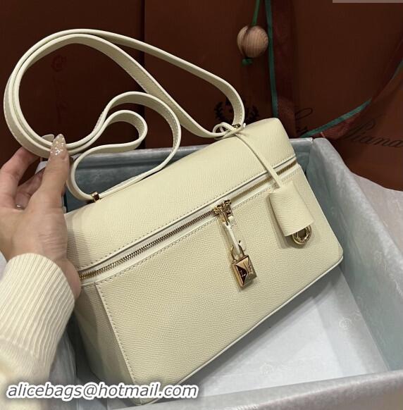 Reasonable Price Loro Piana Extra Bag L27 in Palm-Grained Leather 6003 White 2023