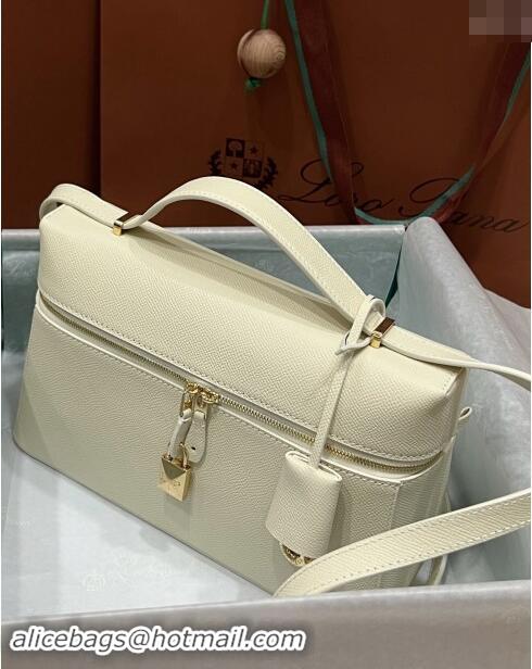 Reasonable Price Loro Piana Extra Bag L27 in Palm-Grained Leather 6003 White 2023