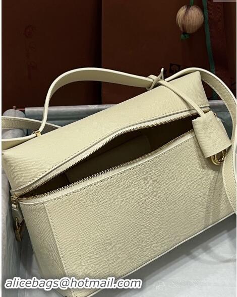 Reasonable Price Loro Piana Extra Bag L27 in Palm-Grained Leather 6003 White 2023