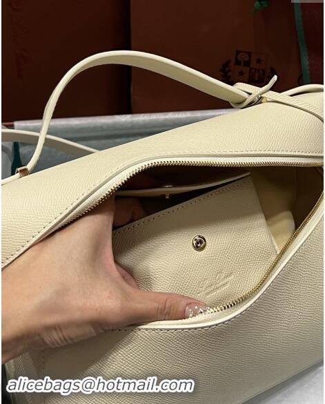 Reasonable Price Loro Piana Extra Bag L27 in Palm-Grained Leather 6003 White 2023