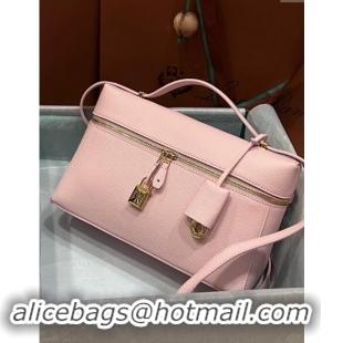 Super Quality Loro Piana Extra Bag L27 in Palm-Grained Leather 6003 Light Pink 2023