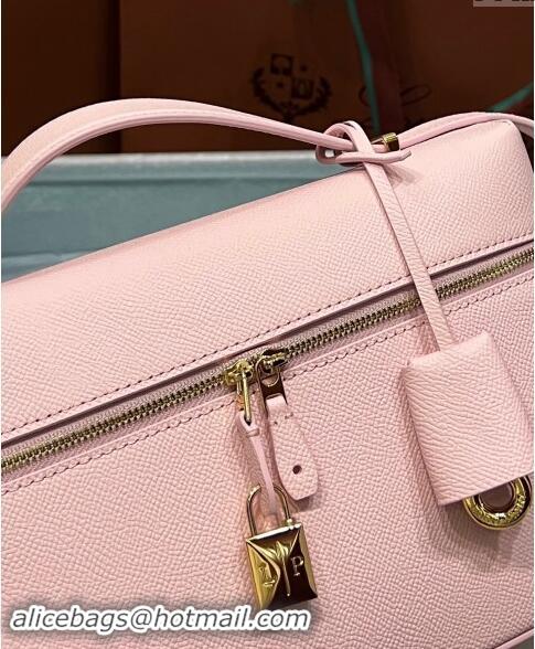 Super Quality Loro Piana Extra Bag L27 in Palm-Grained Leather 6003 Light Pink 2023