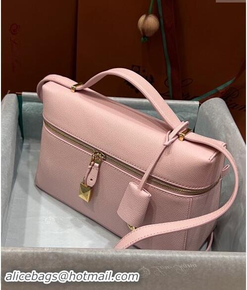 Super Quality Loro Piana Extra Bag L27 in Palm-Grained Leather 6003 Light Pink 2023