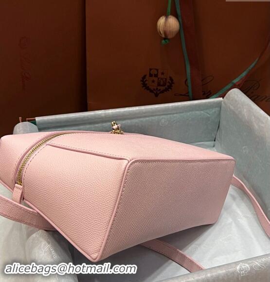 Super Quality Loro Piana Extra Bag L27 in Palm-Grained Leather 6003 Light Pink 2023