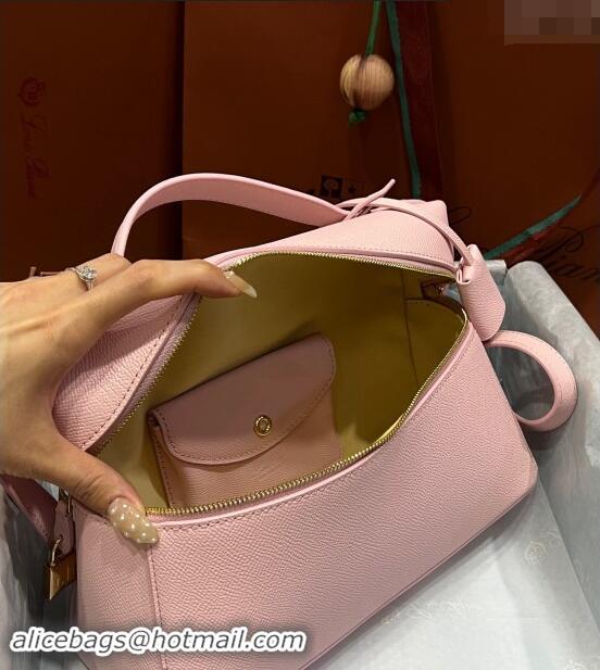 Super Quality Loro Piana Extra Bag L27 in Palm-Grained Leather 6003 Light Pink 2023