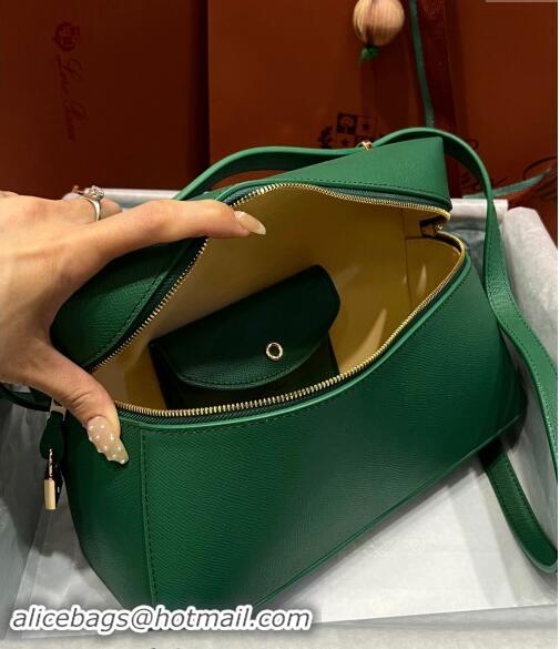 Top Grade Loro Piana Extra Bag L27 in Palm-Grained Leather 6003 Bright Green 2023