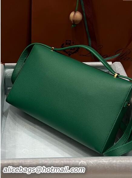 Top Grade Loro Piana Extra Bag L27 in Palm-Grained Leather 6003 Bright Green 2023