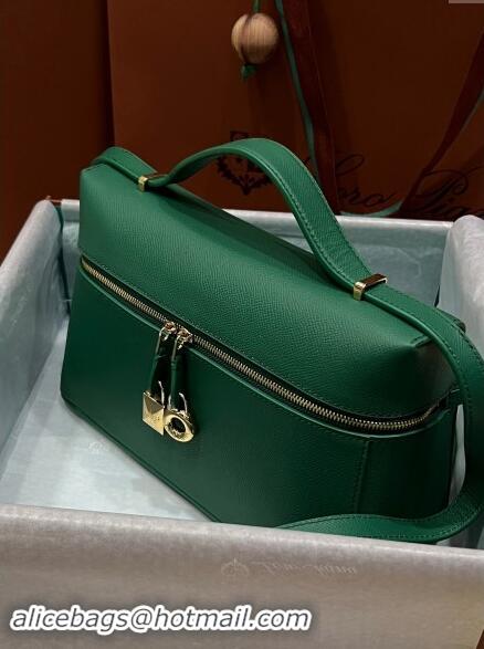 Top Grade Loro Piana Extra Bag L27 in Palm-Grained Leather 6003 Bright Green 2023