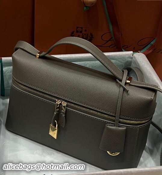 Best Quality Loro Piana Extra Bag L27 in Palm-Grained Leather 6003 Olive Green 2023