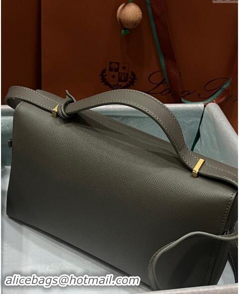 Best Quality Loro Piana Extra Bag L27 in Palm-Grained Leather 6003 Olive Green 2023