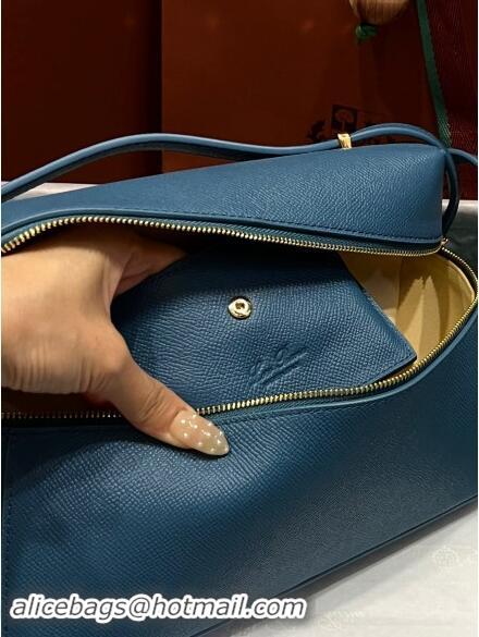 Grade Quality Loro Piana Extra Bag L27 in Palm-Grained Leather 6003 Blue 2023