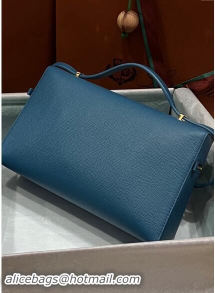 Grade Quality Loro Piana Extra Bag L27 in Palm-Grained Leather 6003 Blue 2023