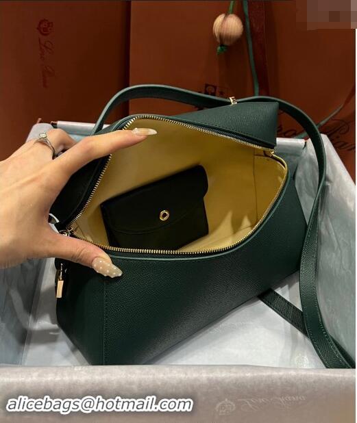 Best Product Loro Piana Extra Bag L27 in Palm-Grained Leather 6003 Dark Green 2023