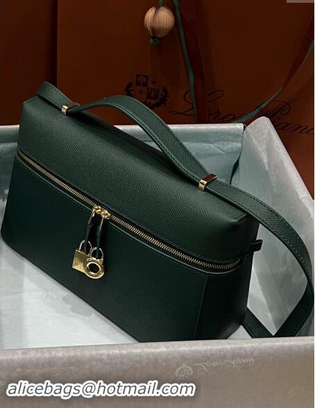 Best Product Loro Piana Extra Bag L27 in Palm-Grained Leather 6003 Dark Green 2023