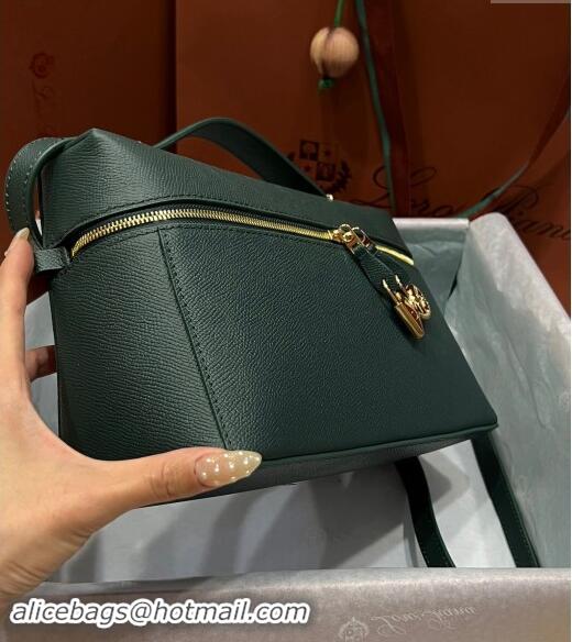 Best Product Loro Piana Extra Bag L27 in Palm-Grained Leather 6003 Dark Green 2023