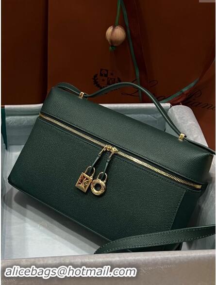 Best Product Loro Piana Extra Bag L27 in Palm-Grained Leather 6003 Dark Green 2023