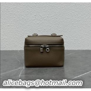 Super Quality Loro Piana Extra Pocket L11.5 Pouch in Calfskin L0410 Etoupe/Silver 2023