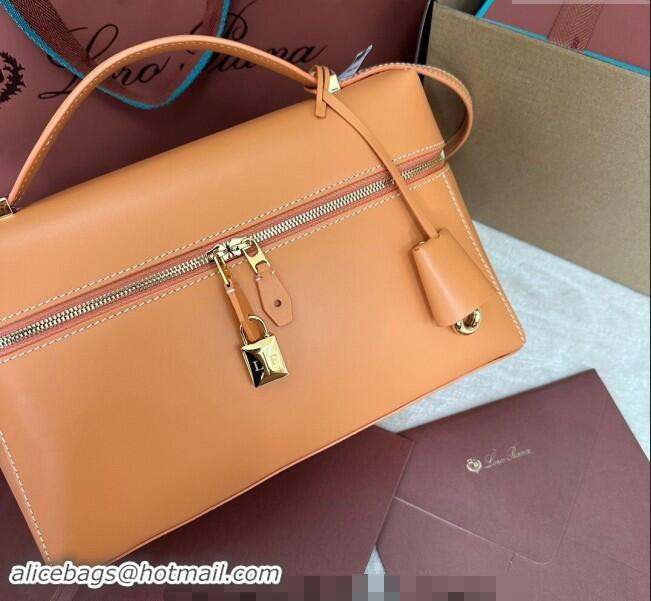 Reasonable Price Loro Piana Extra Pocket Pouch L27 in Smooth Calfskin 7130 Cinnamon Orange 2024