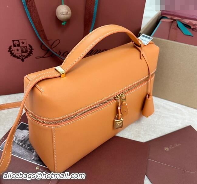 Reasonable Price Loro Piana Extra Pocket Pouch L27 in Smooth Calfskin 7130 Cinnamon Orange 2024