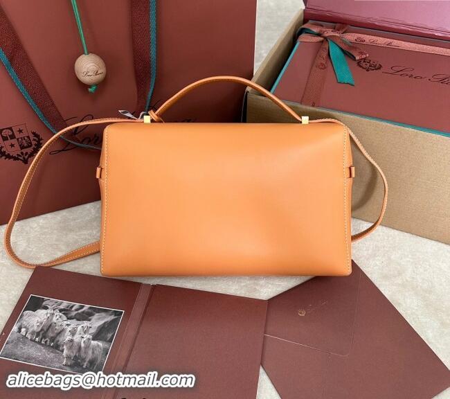 Reasonable Price Loro Piana Extra Pocket Pouch L27 in Smooth Calfskin 7130 Cinnamon Orange 2024