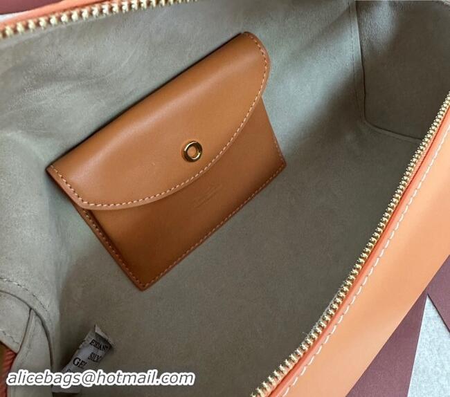 Reasonable Price Loro Piana Extra Pocket Pouch L27 in Smooth Calfskin 7130 Cinnamon Orange 2024