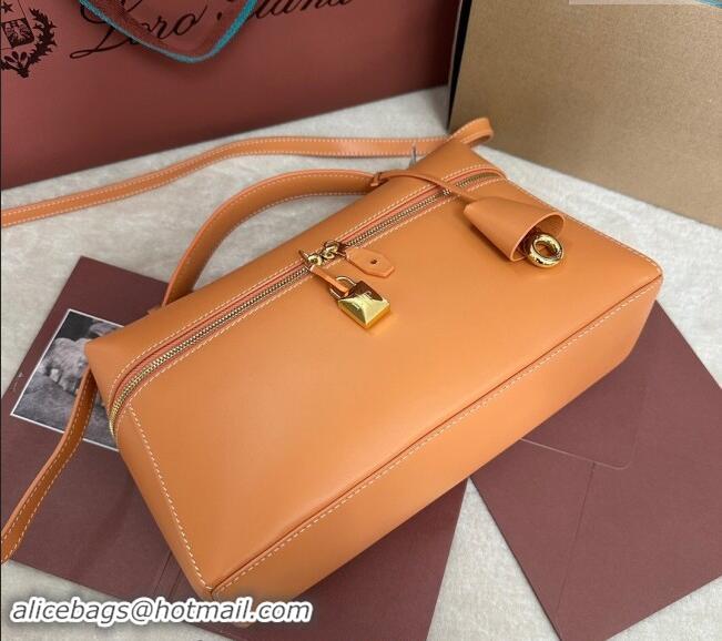 Reasonable Price Loro Piana Extra Pocket Pouch L27 in Smooth Calfskin 7130 Cinnamon Orange 2024