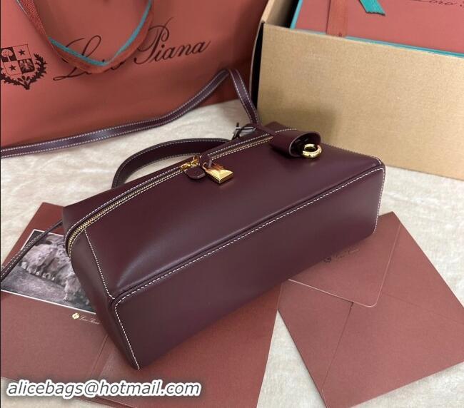 Promotional Loro Piana Extra Pocket Pouch L27 in Smooth Calfskin 7130 Ormosia Red 2024