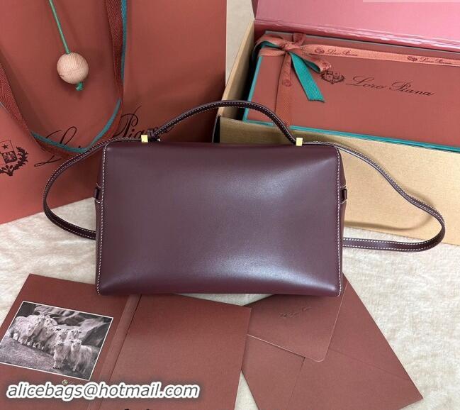 Promotional Loro Piana Extra Pocket Pouch L27 in Smooth Calfskin 7130 Ormosia Red 2024