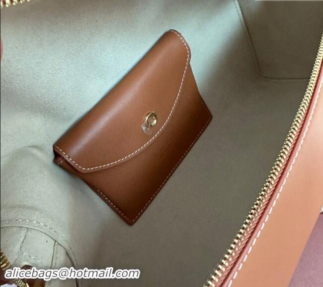 New Style Loro Piana Extra Pocket Pouch L27 in Smooth Calfskin 7130 Tan Brown 2024