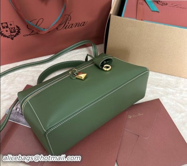 Well Crafted Loro Piana Extra Pocket Pouch L27 in Smooth Calfskin 7130 Moss Green 2024