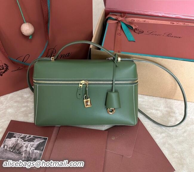 Well Crafted Loro Piana Extra Pocket Pouch L27 in Smooth Calfskin 7130 Moss Green 2024