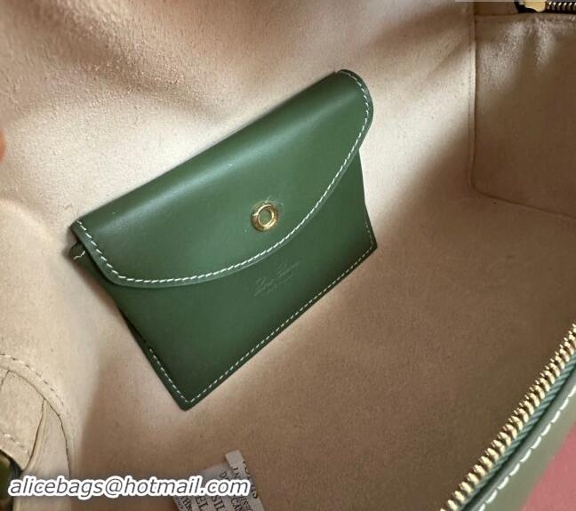 Well Crafted Loro Piana Extra Pocket Pouch L27 in Smooth Calfskin 7130 Moss Green 2024