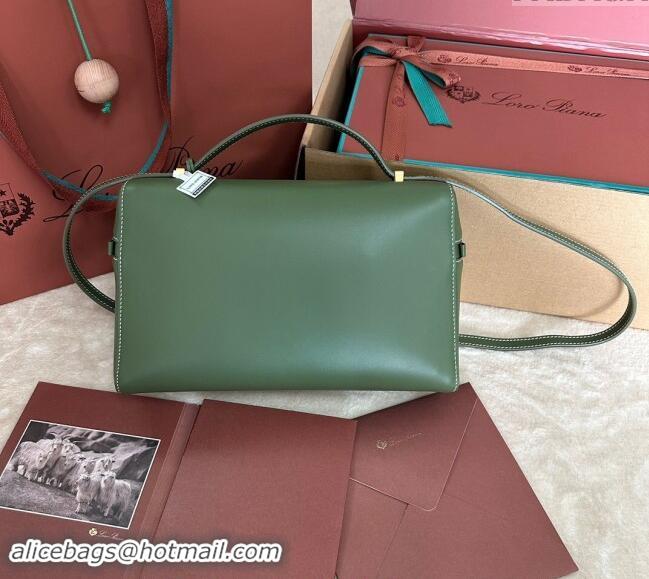 Well Crafted Loro Piana Extra Pocket Pouch L27 in Smooth Calfskin 7130 Moss Green 2024