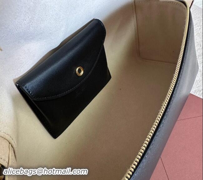 Top Quality Loro Piana Extra Pocket Pouch L27 in Smooth Calfskin 7130 Black/Gold 2024