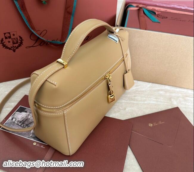 Luxurious Loro Piana Extra Pocket Pouch L27 in Smooth Calfskin 7130 Apricot 2024