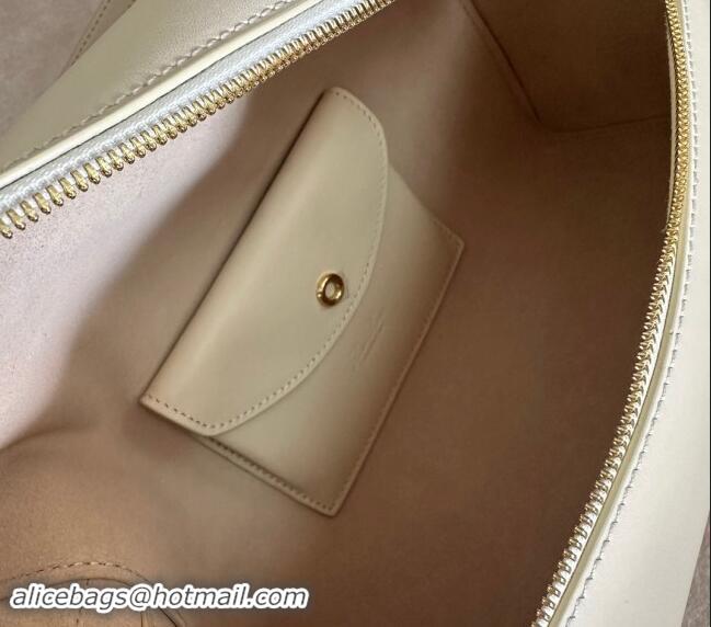 Classic Promotional Loro Piana Extra Pocket Pouch L27 in Smooth Calfskin 7130 White/Gold 2024