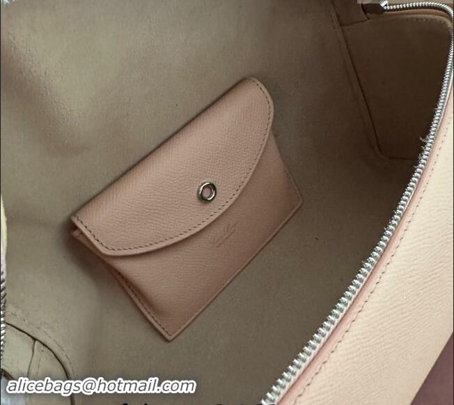 Shop Grade Loro Piana Extra Pocket Pouch L27 in Palm-Grained Calfskin 7130 Nude Pink 2024