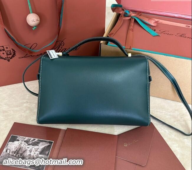 Low Cost Loro Piana Extra Pocket Pouch L27 in Smooth Calfskin 7130 Dark Green 2024